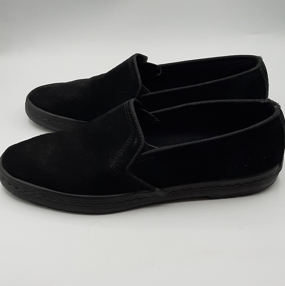 American Keds Classic Women's Black Suede Slip On Shoes 7.5 Casusal Shoe - Picture 4 of 7